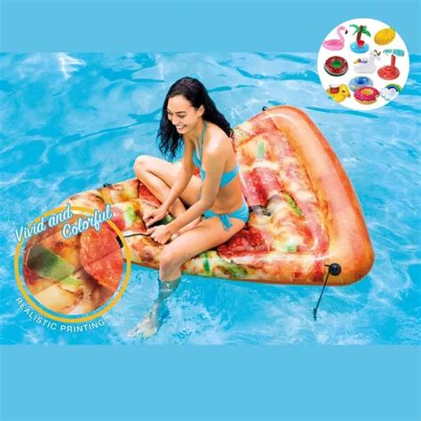 Boia Pizza Colch O Piscina Intex Infl Vel Porta Copo Mercadolivre