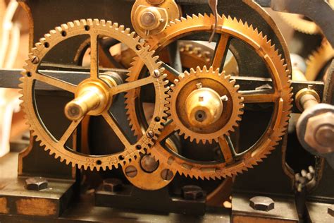 Antique Wooden Gear Clock