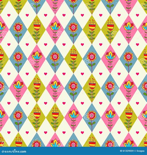 Rhombus Seamless Pattern Stock Illustration Illustration Of