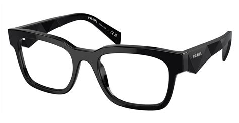 Prada Pr10vf 16k1o1 Eyeglasses Mens Black Full Rim Square Shape 54 18