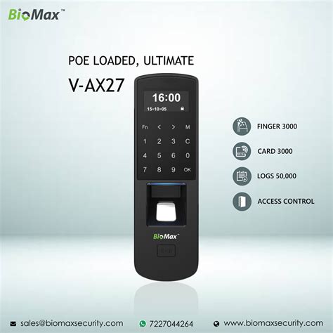 V Ax Biomax Biometric Attendance System At Biomax Biometric