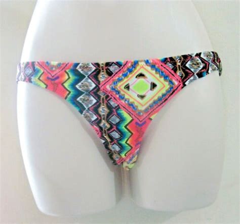 Volcom Last Call Full Bikini Bottoms Multicolor Abstract Print Xs New