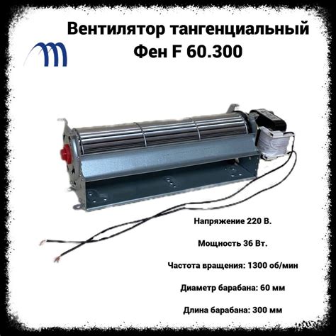 Вентилятор тангенциальный Фен 60.300, вентилятор беличье колесо ...