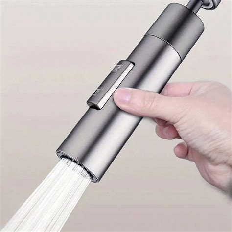 Gourmet Extendable Kitchen Sink Faucet Tabletop Articulated Shower 2 Jets Single Lever Hot Cold