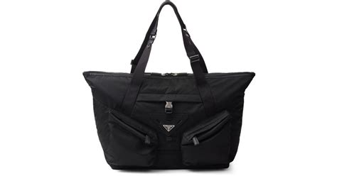 Prada Re Nylon Travel Bag Unisex Nylonleather In Black Lyst