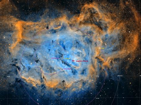 Messier 8 The Lagoon Nebula In The Hubble Palette — Cosgroves Cosmos