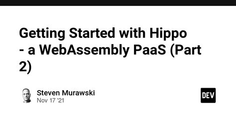 Getting Started With Hippo A WebAssembly PaaS Part 2 DEV Community