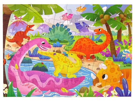 Puzzle Dla Dzieci Uk Adanka Era Dinozaur W Elem Leantoys