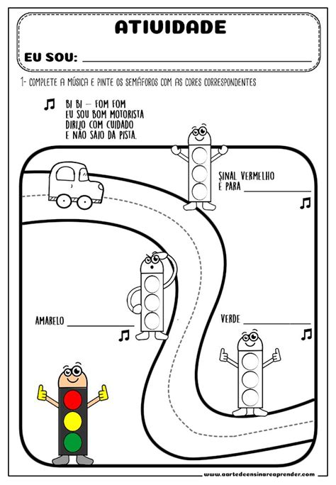 Atividades Sobre O Trânsito Para Imprimir
