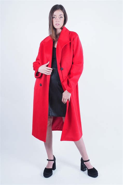 Manteau En Laine Rouge Femme Online Fabricadascasas