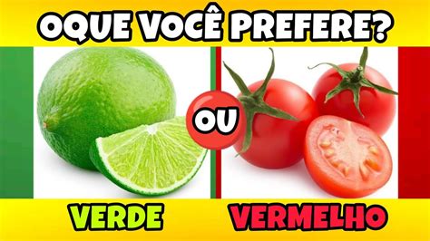 Oque Voc Prefere Verde Ou Vermelho Jogo Das Escolhas