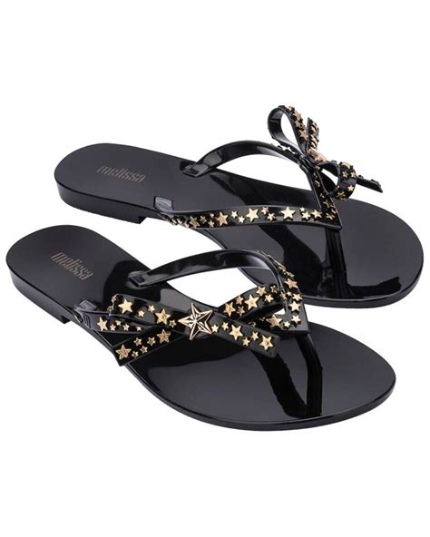 Melissa Harmonic Stars Flip Flop In Black Lyst