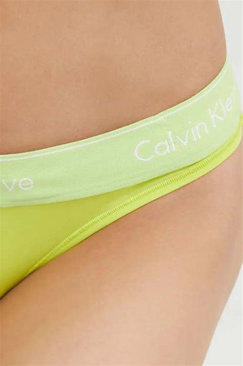 Calvin Klein Underwear Stringi Kolor żółty