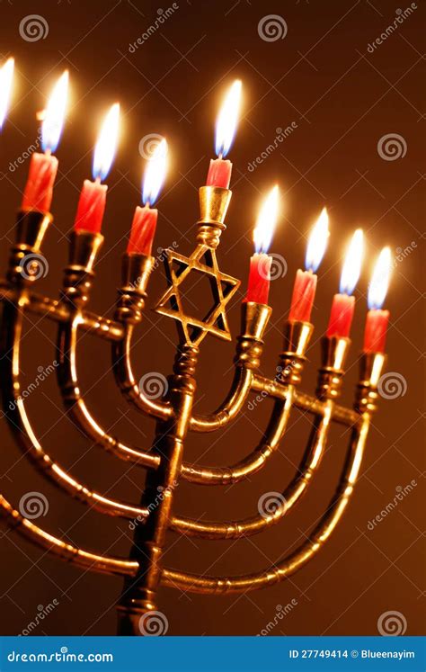 Hanukkah Candles stock photo. Image of hanuka, glow, gold - 27749414