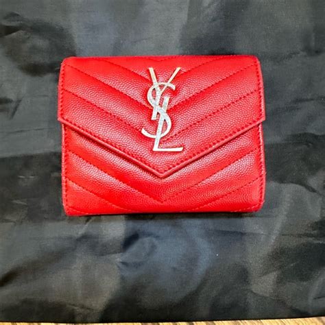 Yves Saint Laurent Bags Ysl Cassandre Matelass Compact Tri Fold Wallet Poshmark