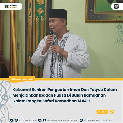 Kakanwil Berikan Penguatan Iman Dan Taqwa Dalam Menjalankan Ibadah