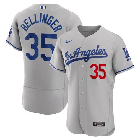 Men's Los Angeles Dodgers Cody Bellinger Nike Gray Road 2020 Authentic ...