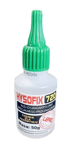 Klej Cyjanoakrylowy Mega Mocny HYSOFIX 720 50g Klej HYSOFIX 720 50g