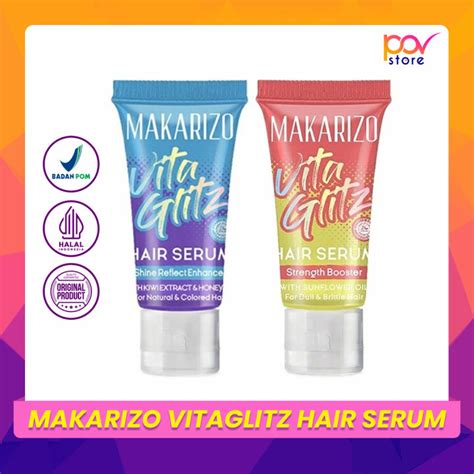 Makarizo Vitaglitz Hair Serum Strength Booster 8mL Serum Rambut POV