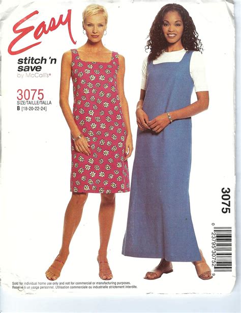 Uncut Mccalls Sewing Pattern Easy Stitch N Save Misses Misses Petite