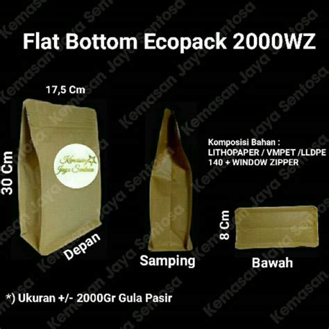 Jual Kemasan Flat Bottom Wz Kemasan Kopi Kemasan Powder Shopee