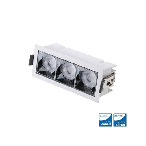 Downlight Led Empotrado Viena Lineal Focos W Ugr K Lm Ae