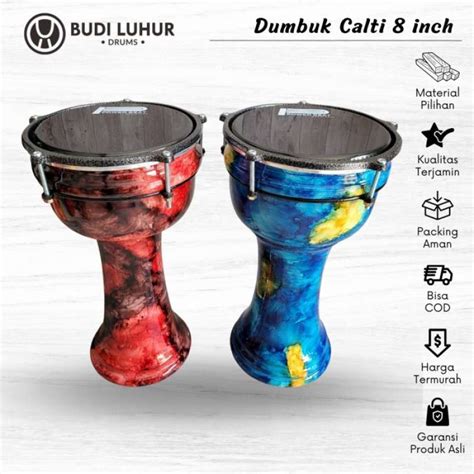 Promo Alat Musik Calti Darbuka Dumbuk 40cm Diameter 8 Inch Motif Marmer