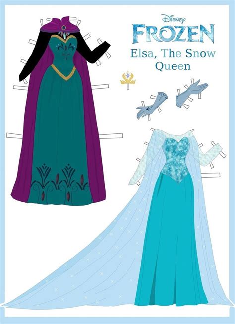 Disney S Frozen Paper Dolls Elsa S Outfits By Evelynmckay Frozen