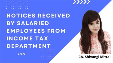 Notices Received By Salaried Employees From Income Tax Department For