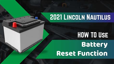 How To Use Battery Reset Function On Sds Lincoln Nautilus Youtube