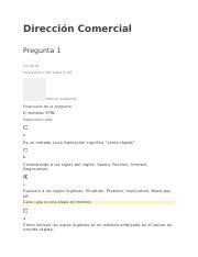 Preguntas Clase Docx Direcci N Comercial Pregunta Correcta Se