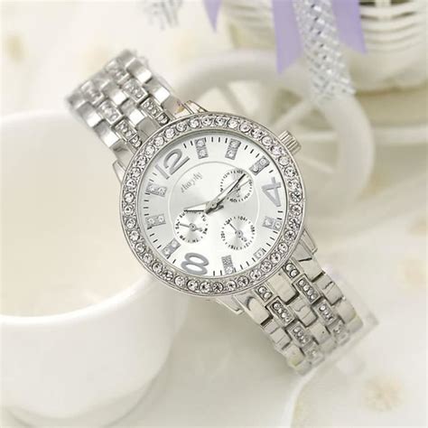 SHARPHY Montre Femme marque de Luxe diamant bracelet argenté Achat