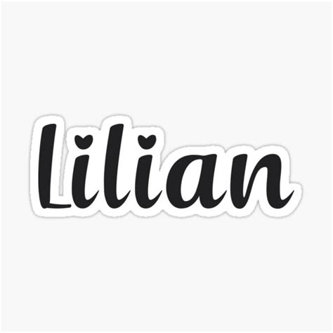 Lilian Name Sticker For Sale By 99Posters Redbubble