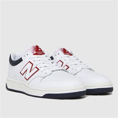 Mens White Navy New Balance Bb Trainers Schuh