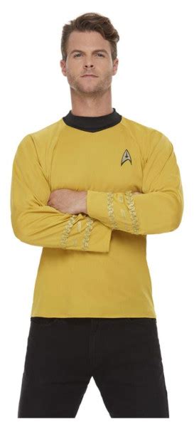 Chemise D Uniforme Star Trek Pour Homme Jaune Party Fr