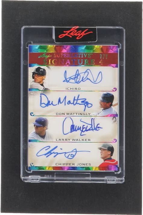 Ichiro Don Mattingly Larry Walker Chipper Jones 2023 Leaf