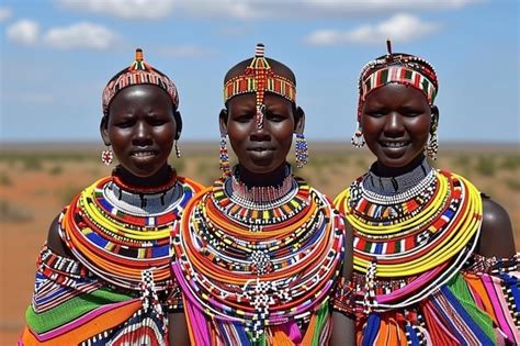 Premium Photo | Ethnic people of african tribes in traditional clothing