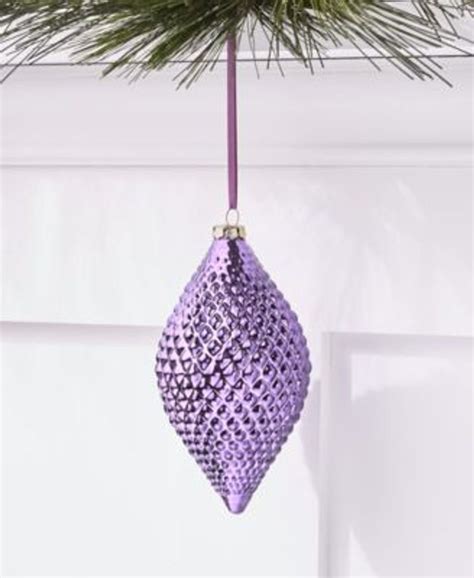 Holiday Lane Royal Holiday Purple Glass Drop Ornament Created For Macys Mall Of America®