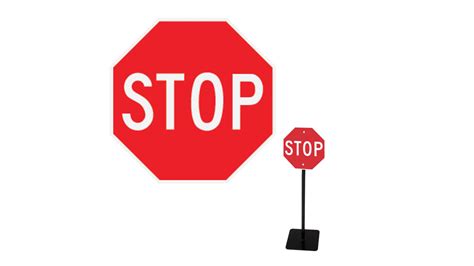 Portable Stop Sign with Base for Children's Play | KORKAT