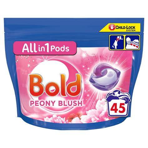 Bold All In 1 Pods Washing Liquid Capsules Peony Blush 45 Washes