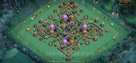 Farming Base Th9 With Link Anti 3 Stars Hybrid Clash Of Clans Town Hall Level 9 Base Copy