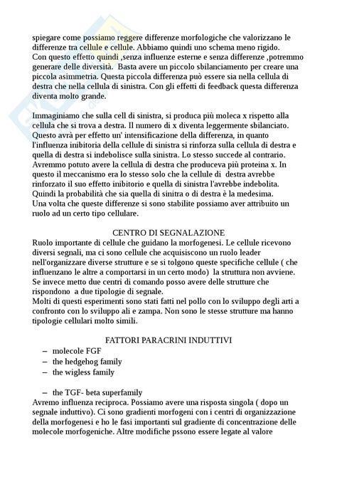 Biologia Della Cellula Appunti Di Biologia