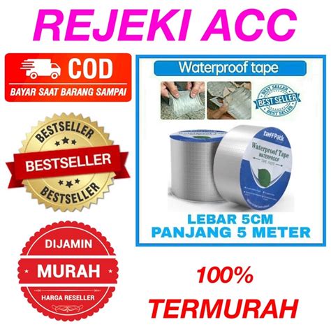 Jual Tape Anti Bocor Foil Butyl Aluminium M X Cm Waterproof Perekat