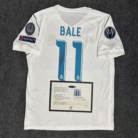 Vintage Gareth Bale Signed Real Madrid Signature Shirtjersey Coa