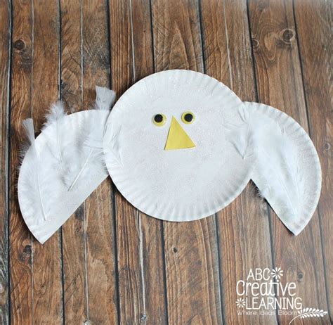 Paper Plate Snowy Owl Kids Craft