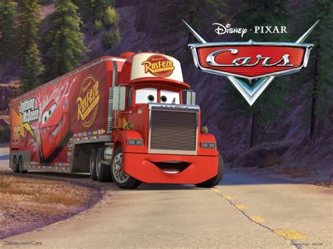 Mack the Truck From Pixar’s Movie Cars Desktop Wallpaper