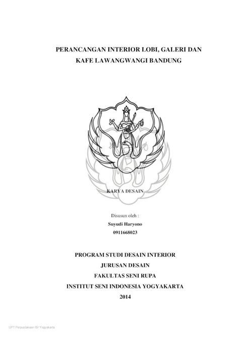 PDF PERANCANGAN INTERIOR LOBI GALERI DAN KAFE Digilib Isi Ac Id 849