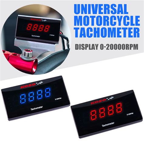 Koso Mini Rpm Meter Digital Lcd Display Engine Tachometer Gauge Racing