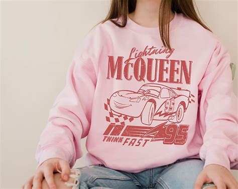 Retro Lightning Mcqueen Sweatshirt Vintage Disney Cars Shirt Etsy