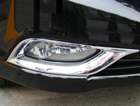 ABS Chrome Front Fog Light Lamp Frame Trim 2PCS Fit For Hyundai Sonata